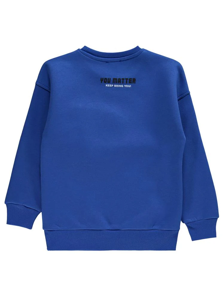 Civil Boys You Matter Baskılı 6-9 Yaş Sweatshirt - Mavi - Image 5