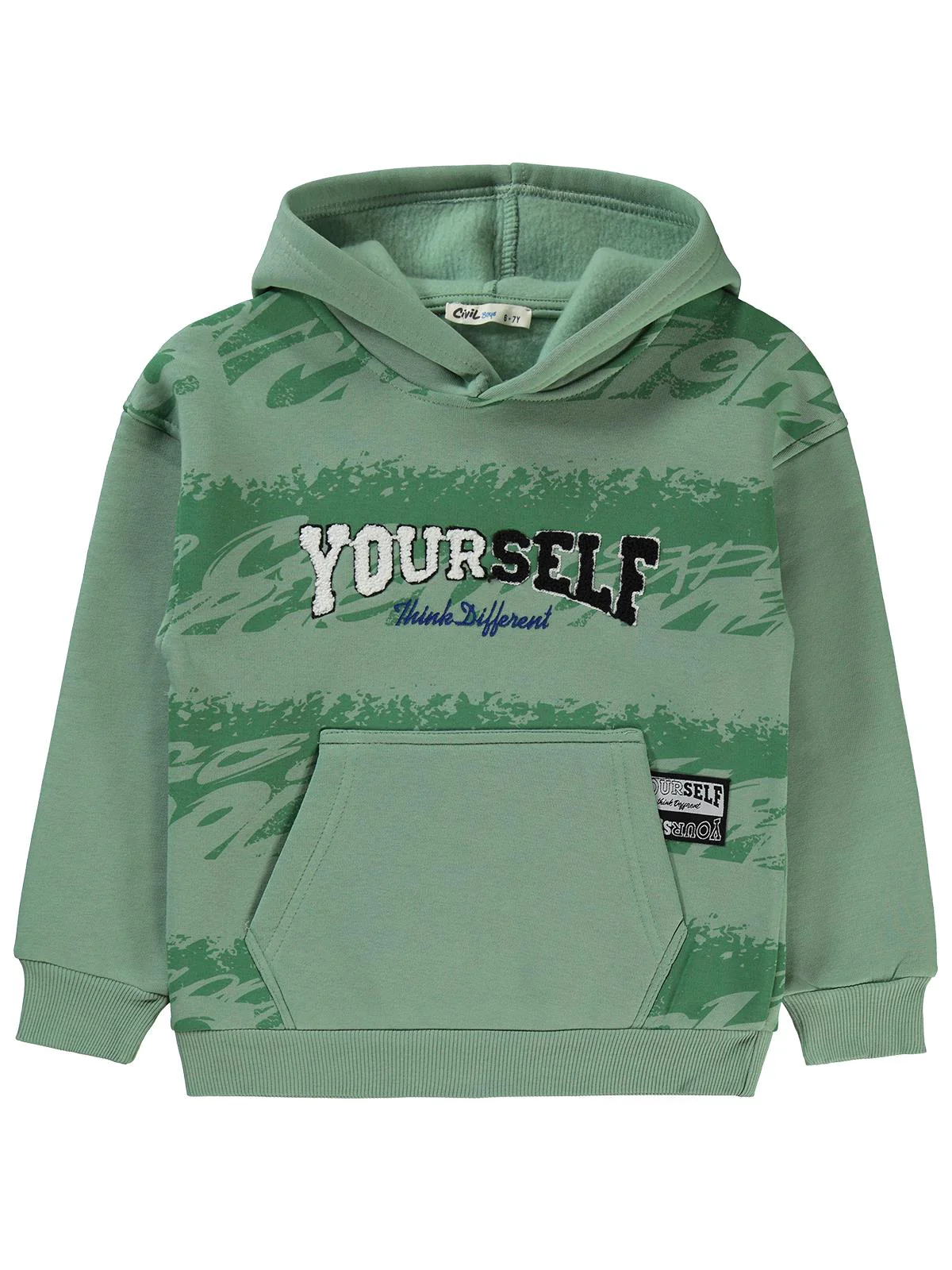 Civil Boys Your Baskılı 6-9 Yaş Sweatshirt - Yeşil