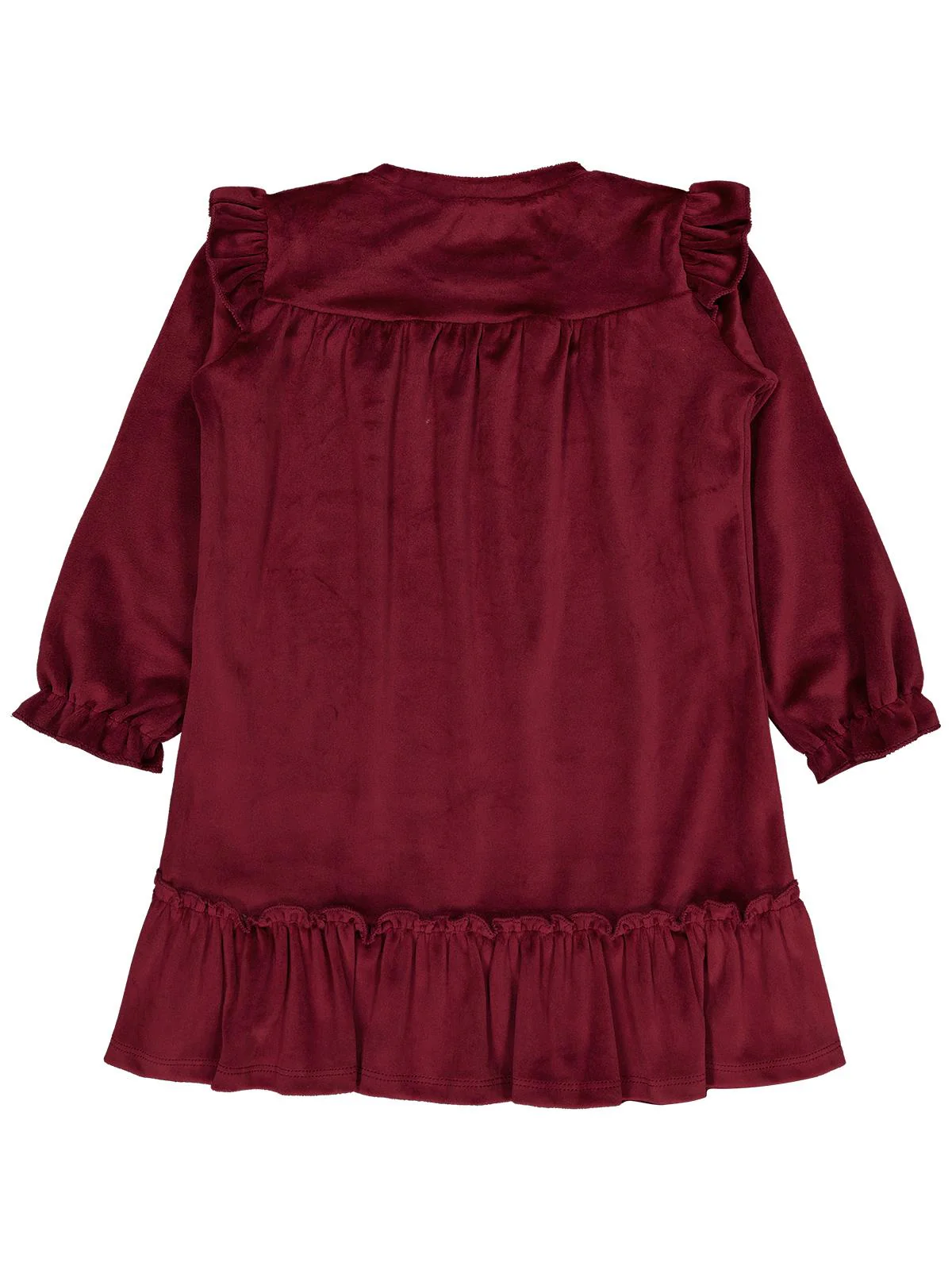 Civil Girls 6-9 Yaş Elbise - Bordo - Image 4