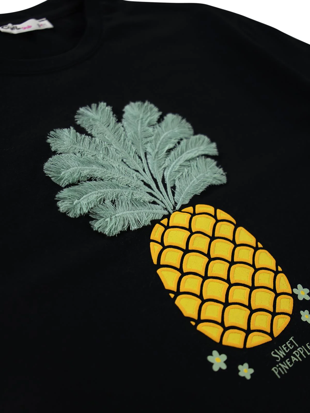 Civil Girls Ananas Baskılı 6-9 Yaş Takım - Siyah - Image 6
