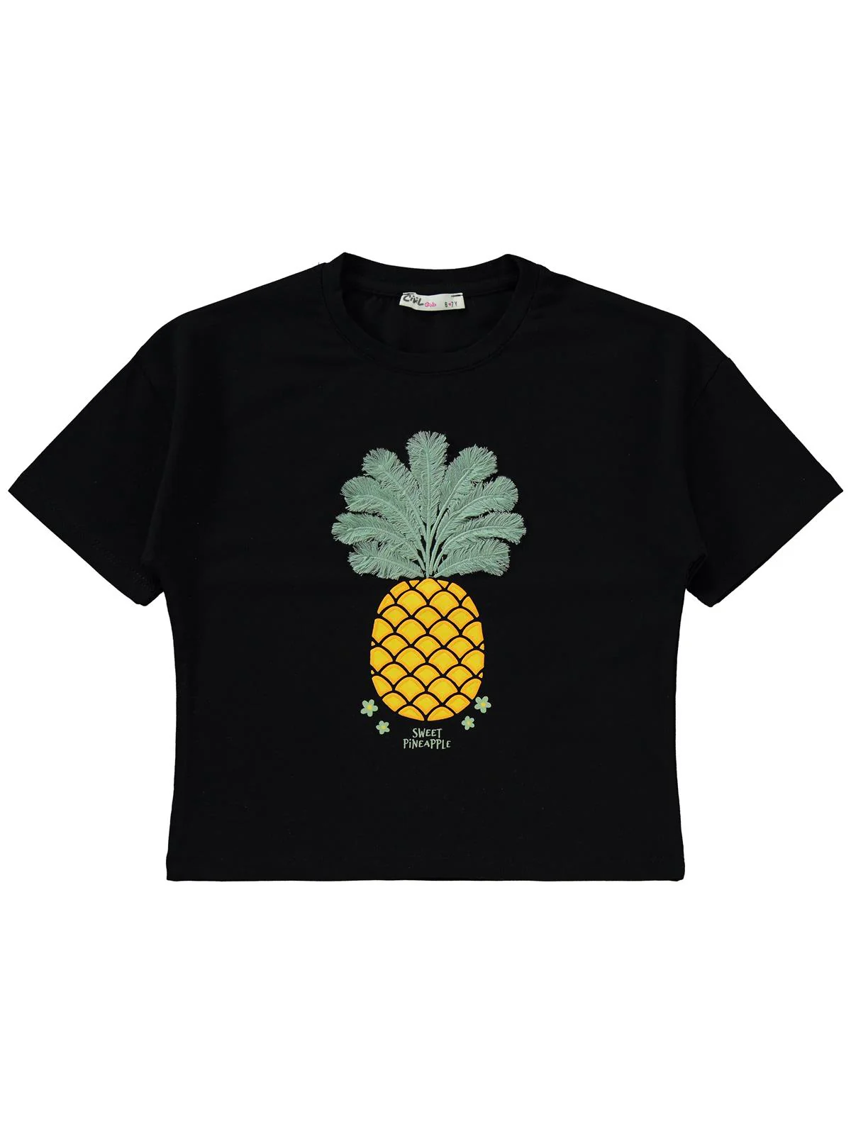 Civil Girls Ananas Baskılı 6-9 Yaş Takım - Siyah - Image 8