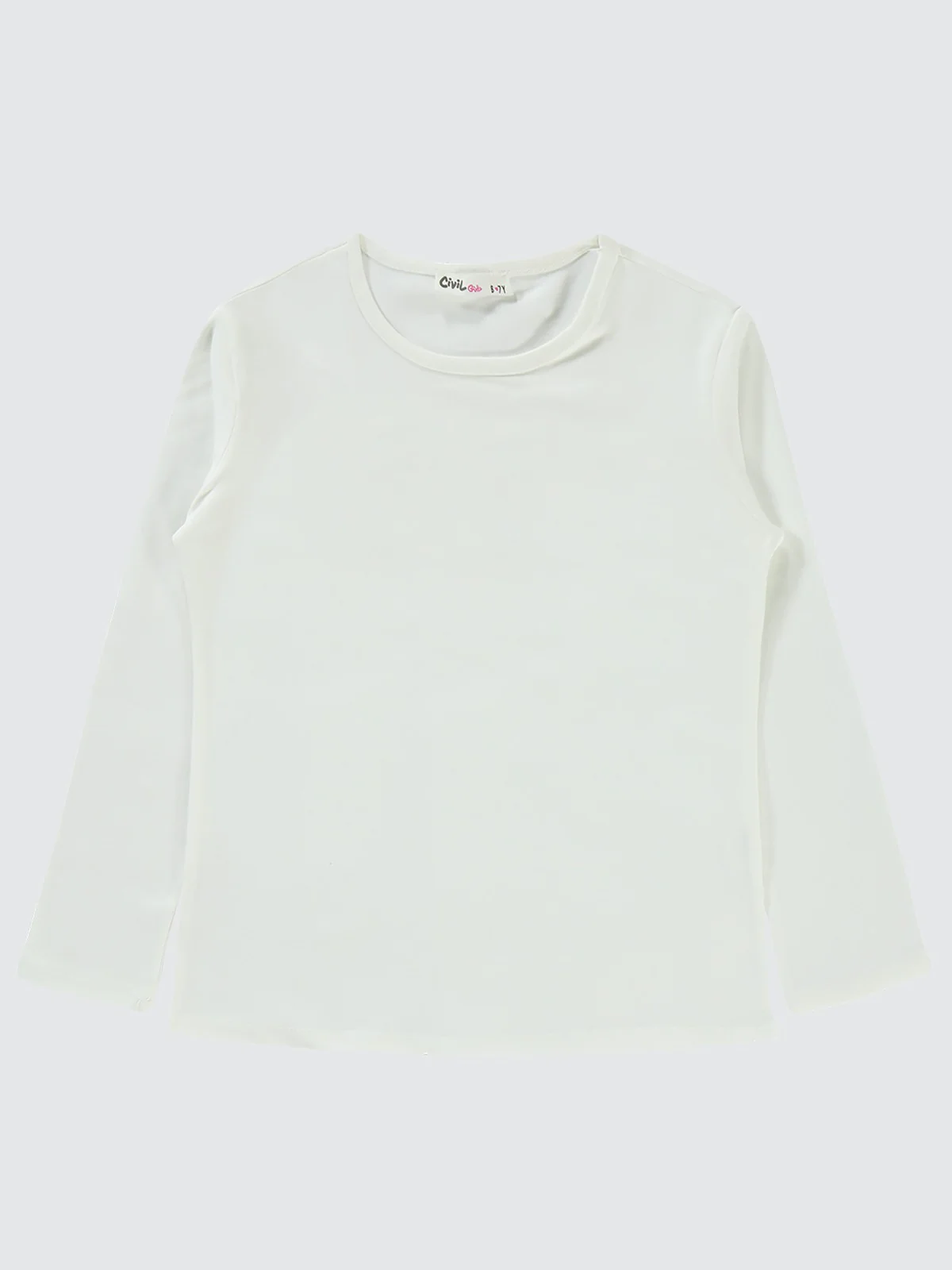 Civil Girls Basic 10-13 Yaş Sweatshirt - Ekru - Image 3