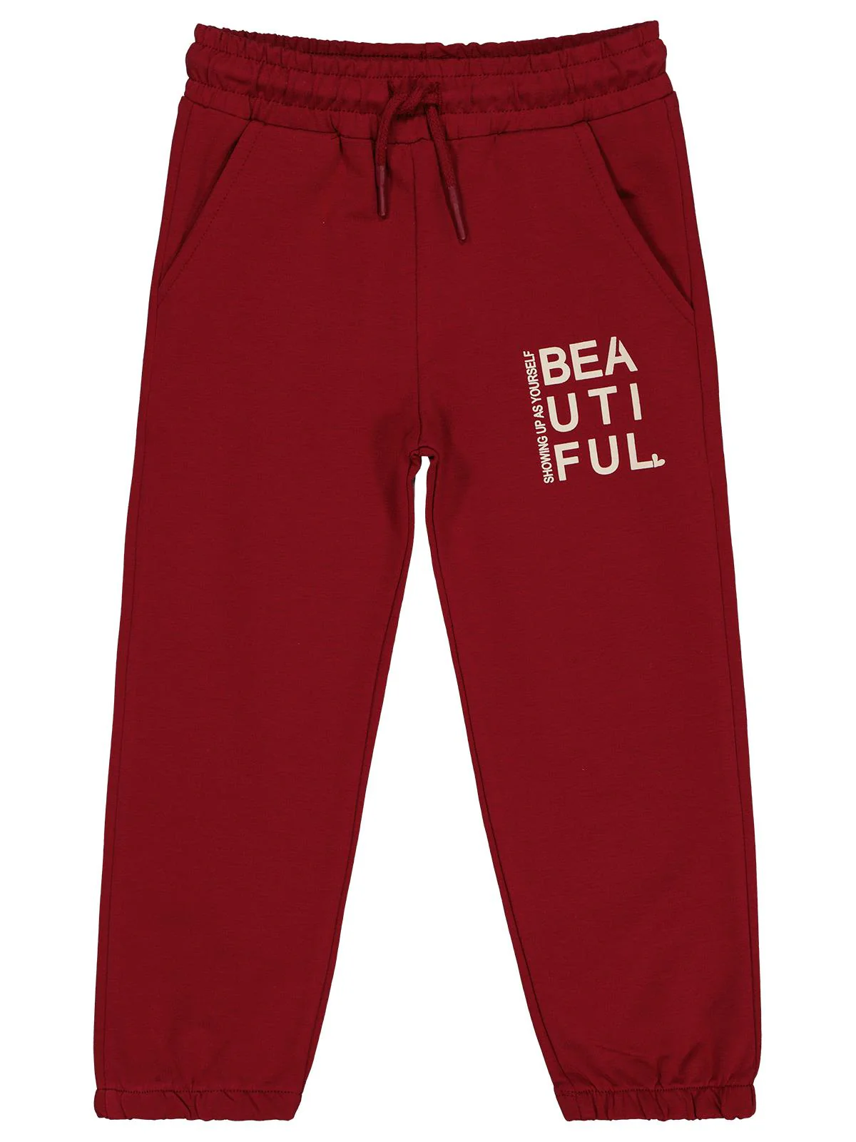 Civil Girls Basic 2-5 Yaş Eşofman Altı - Bordo - Image 2