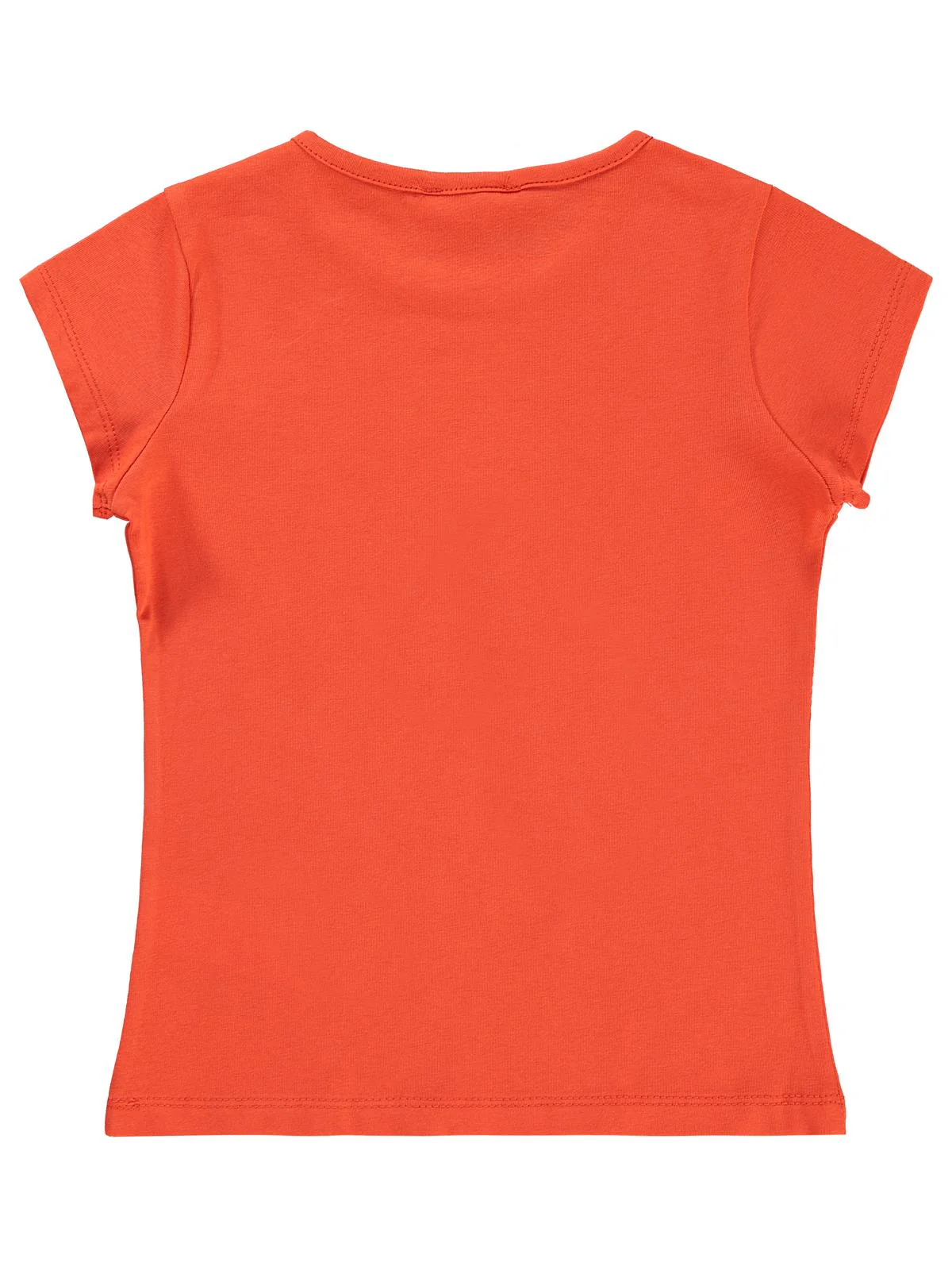 Civil Girls Basic 6-9 Yaş Tişört - Turuncu - Image 4