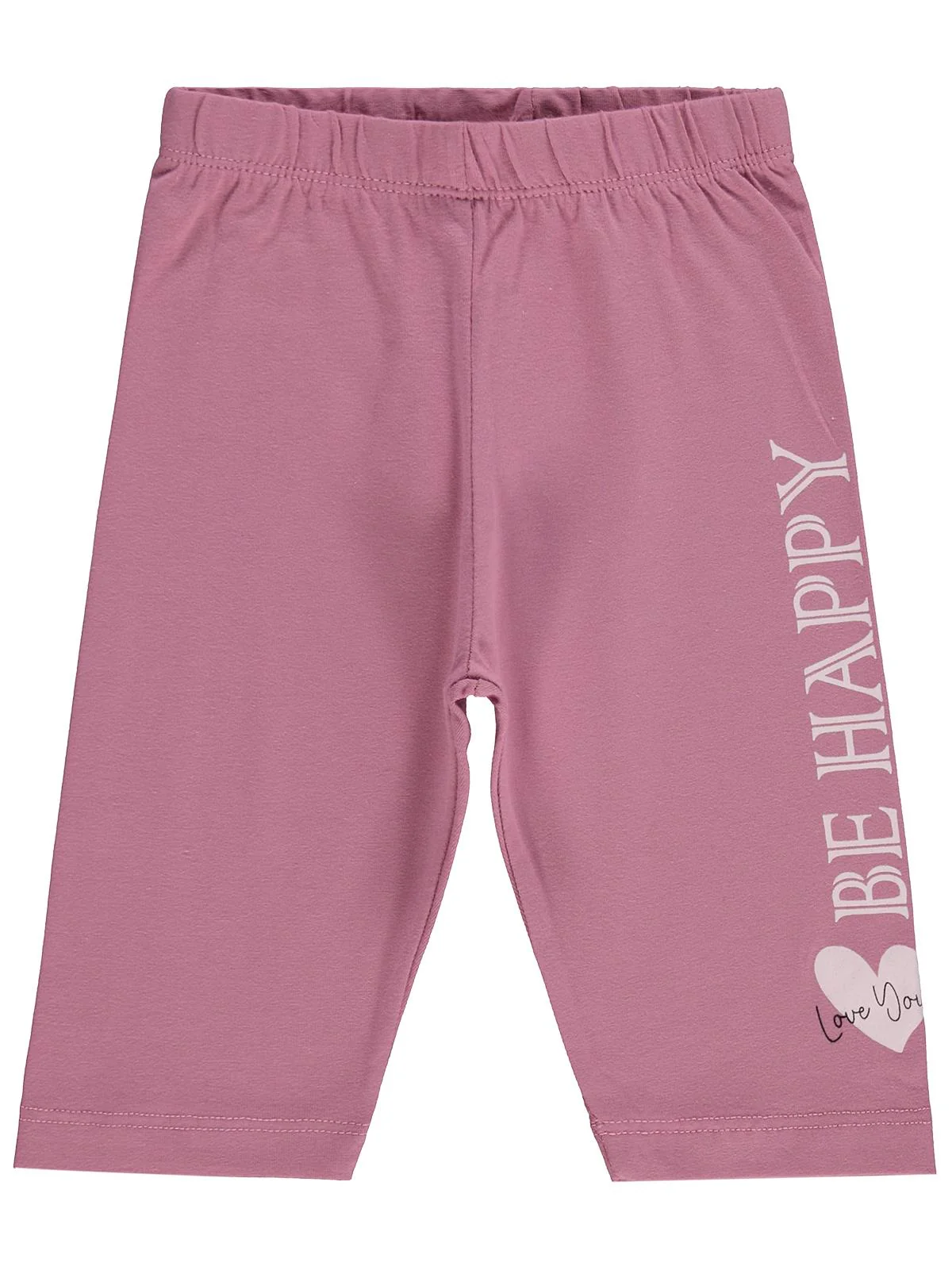 Civil Girls Be Happy Baskılı 2-5 Yaş Tayt  - Pembe