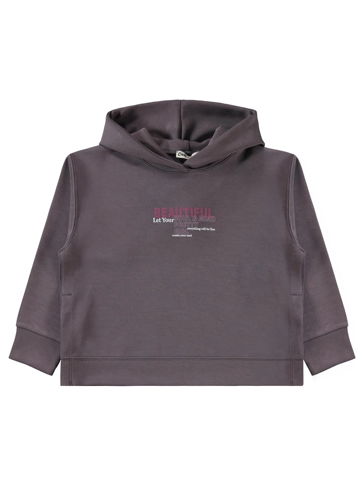 Civil Girls Beautiful Baskılı 10-13 Yaş Sweatshirt - Gri