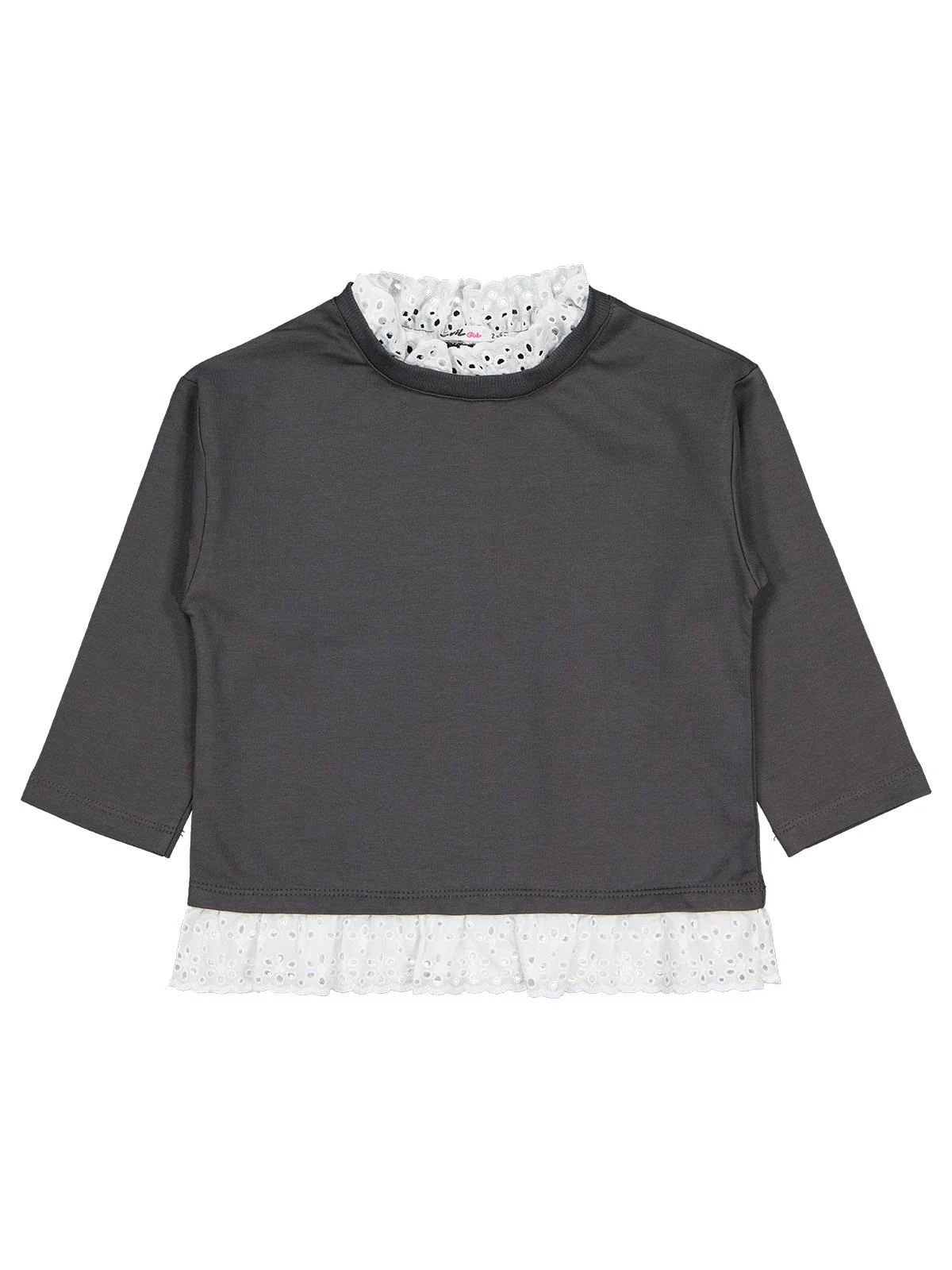 Civil Girls Brodeli 2-5 Yaş Sweatshirt - Gri