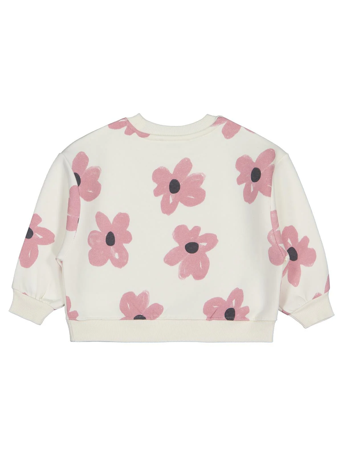 Civil Girls Çiçek Baskılı 2-5 Yaş Sweatshirt - Ekru - Image 4