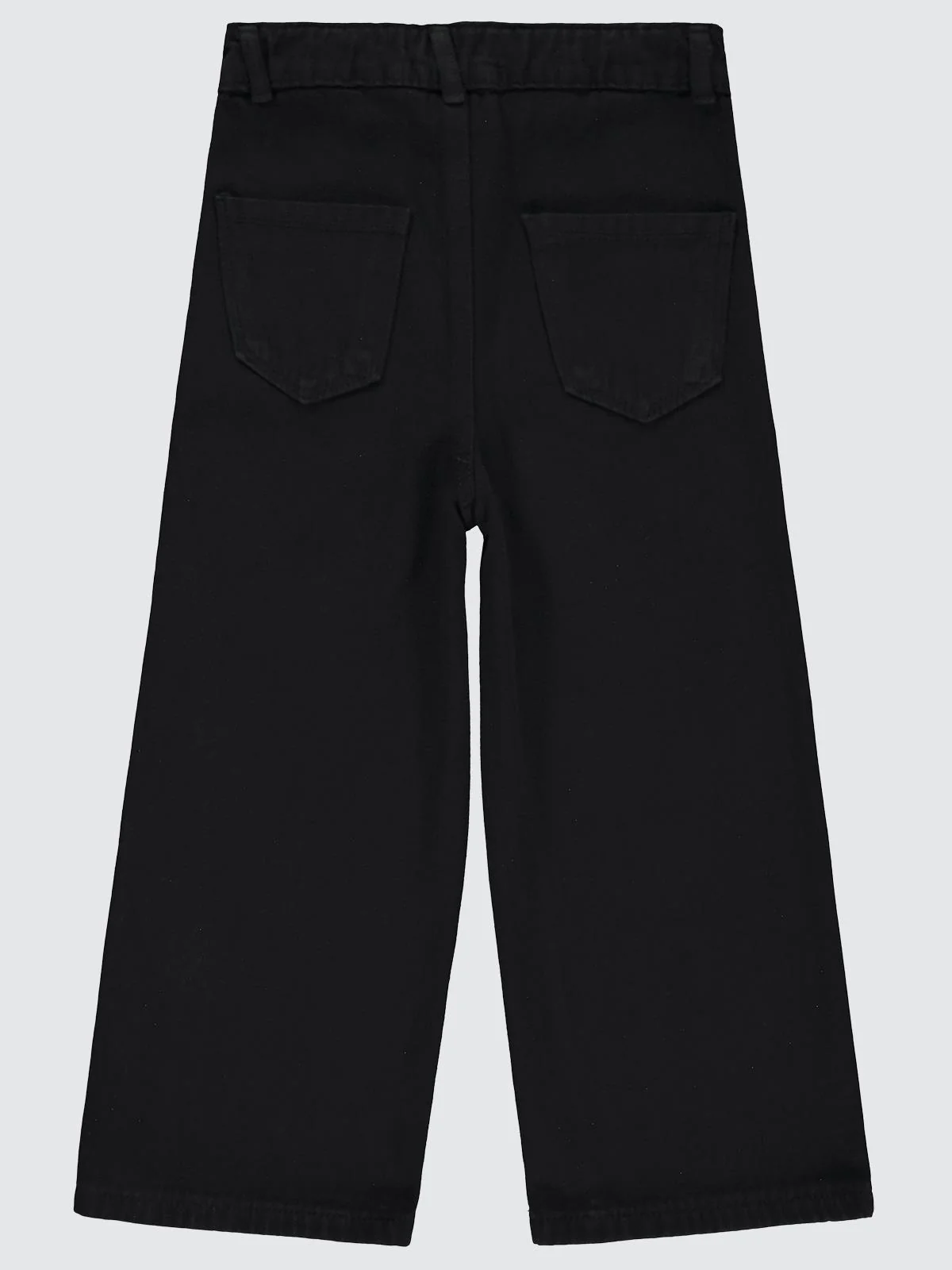 Civil Girls Çiçek Nakışlı 10-13 Yaş Pantolon - Siyah - Image 2