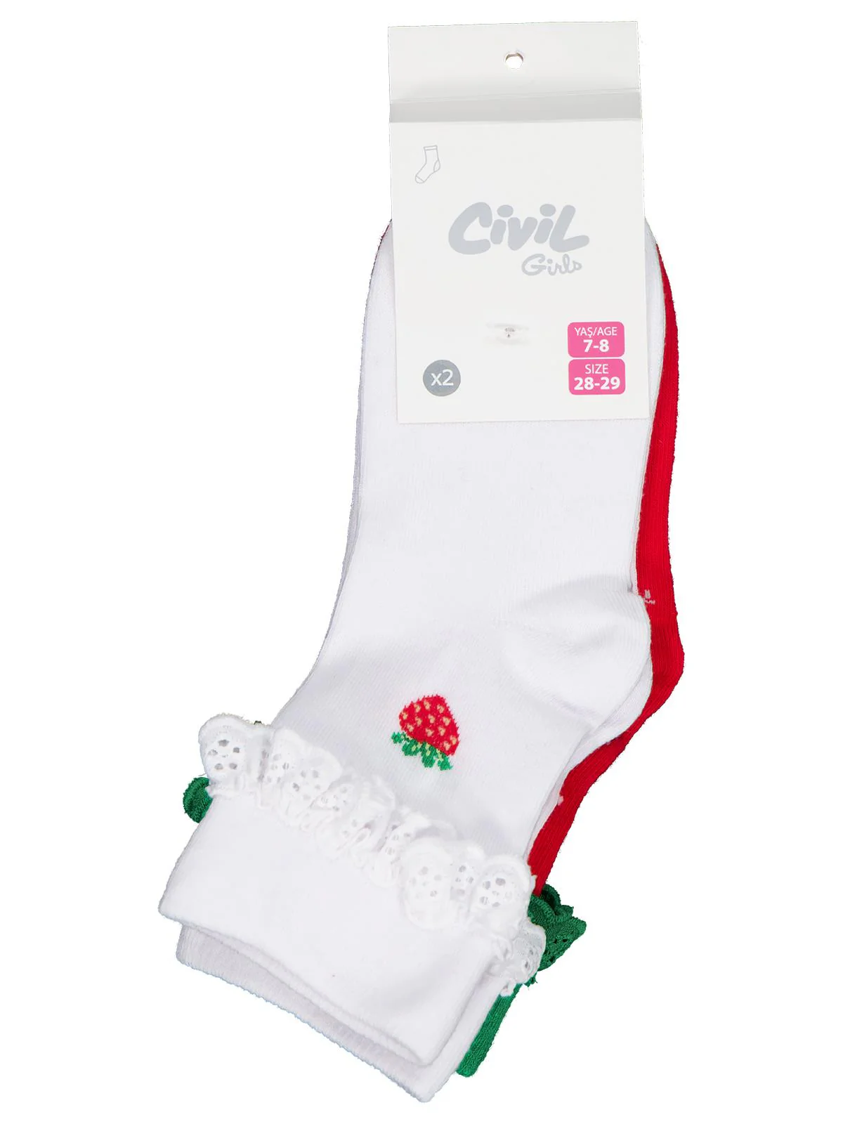 Civil Girls Çilek Dantel Aksesuar 3-11 Yaş Kız Soket Çorap - Image 14