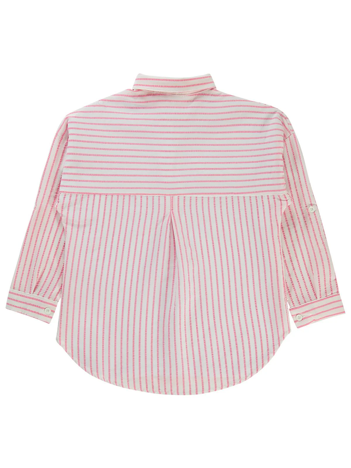 Civil Girls Çizgili 6-9 Yaş Gömlek - Pembe - Image 3