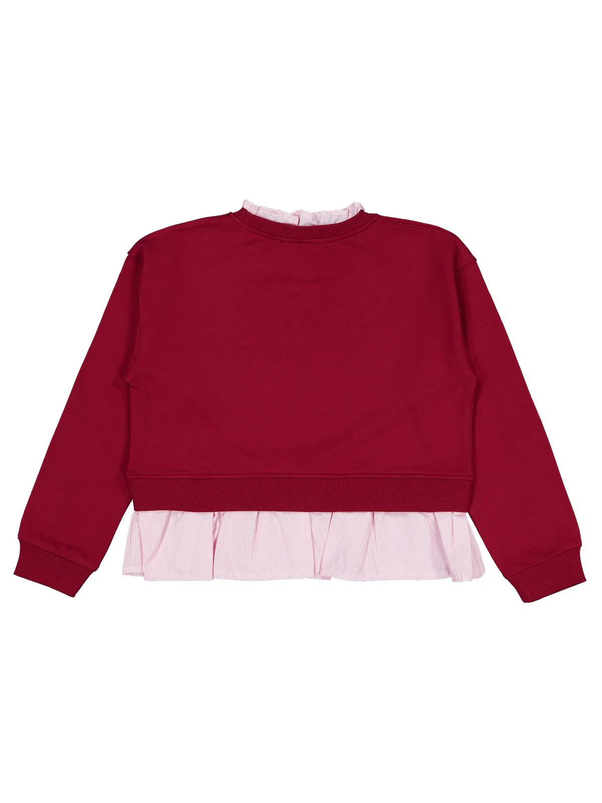 Civil Girls Cool Vibes Baskılı 10-13 Yaş Sweatshirt - Bordo - Image 2