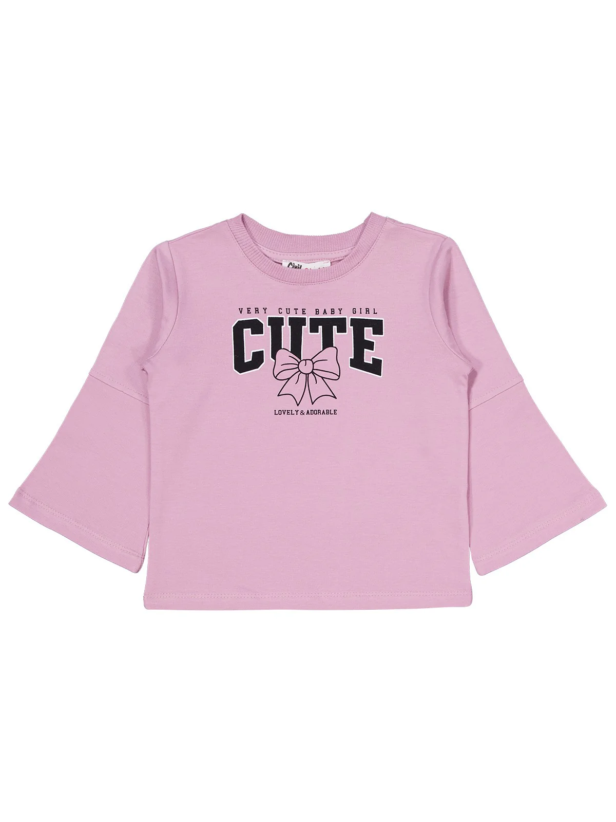Civil Girls Cute Fiyonk Baskılı 2-5 Yaş Takım - Pembe - Image 7