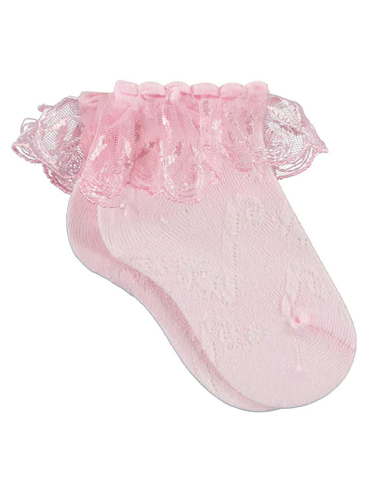 Civil Girls Dantel Aks.Bambu 3-9 Yaş Soket Çorap - Pembe - Image 3