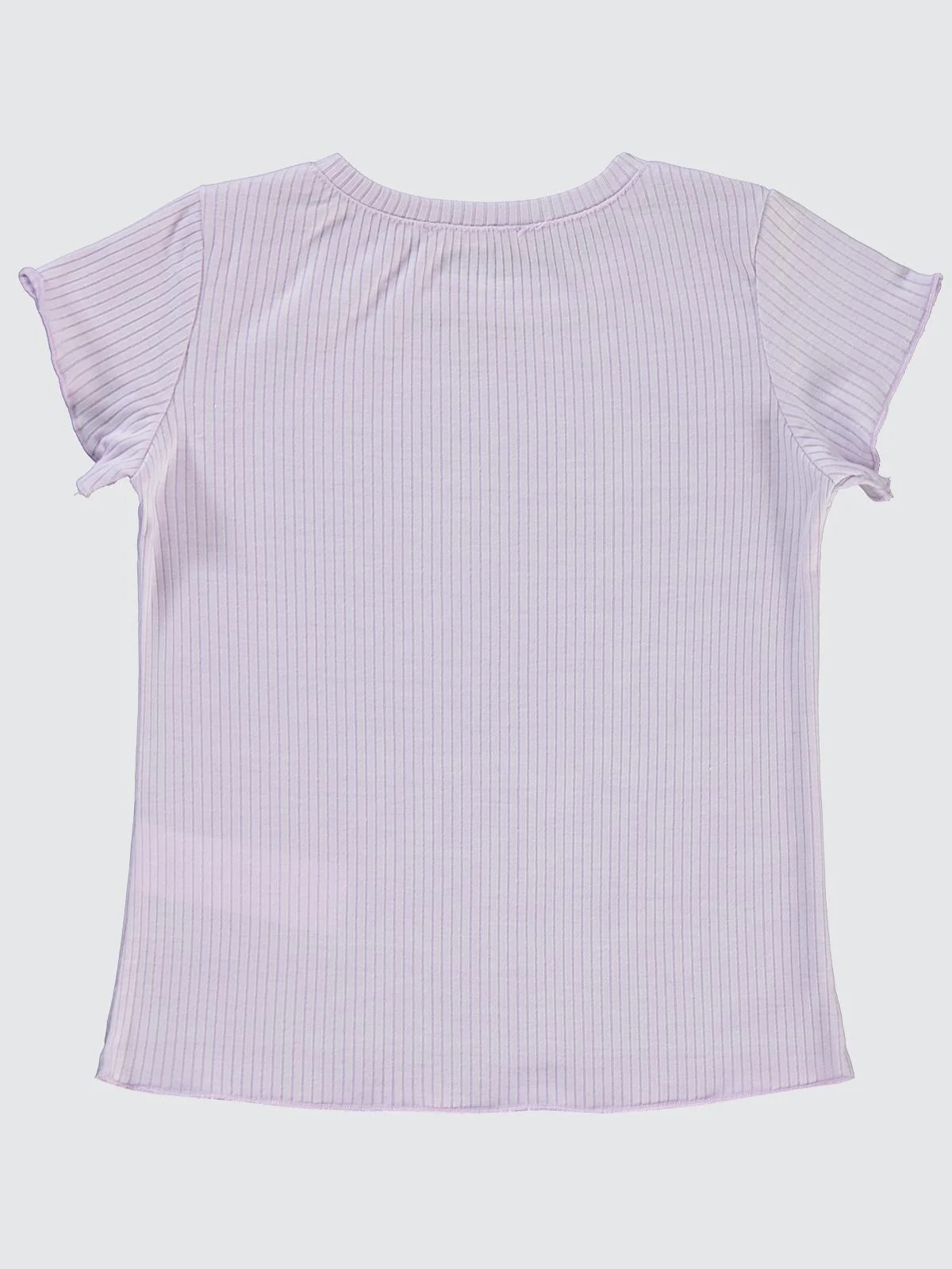 Civil Girls Derby Ribana Trend Taş İşlemeli 2-5 Yaş Tişört - Lila - Image 6