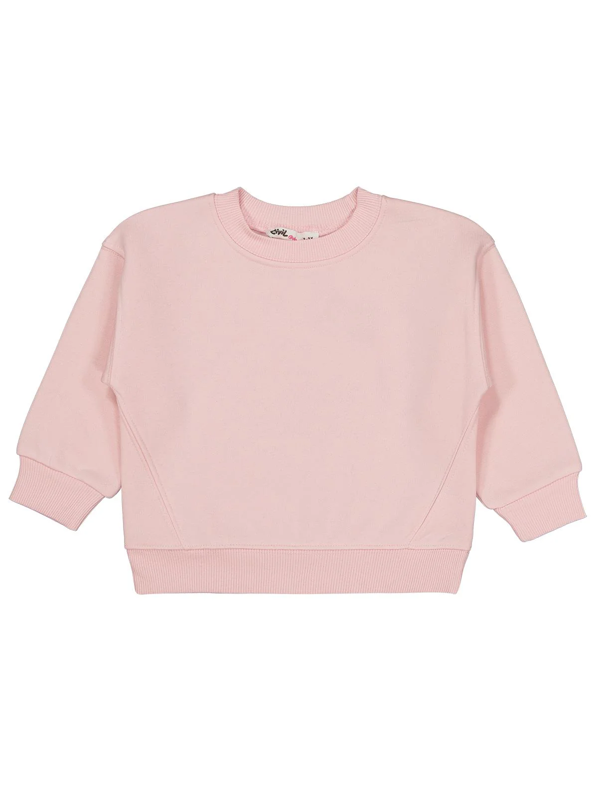 Civil Girls Düz 2-5 Yaş Sweatshirt - Pembe