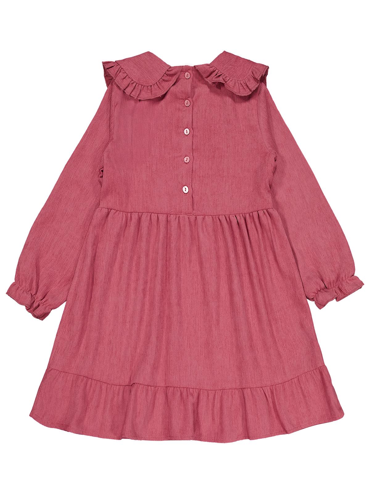 Civil Girls Eteği Fırfırlı 6-9 Yaş Elbise - Pembe - Image 2