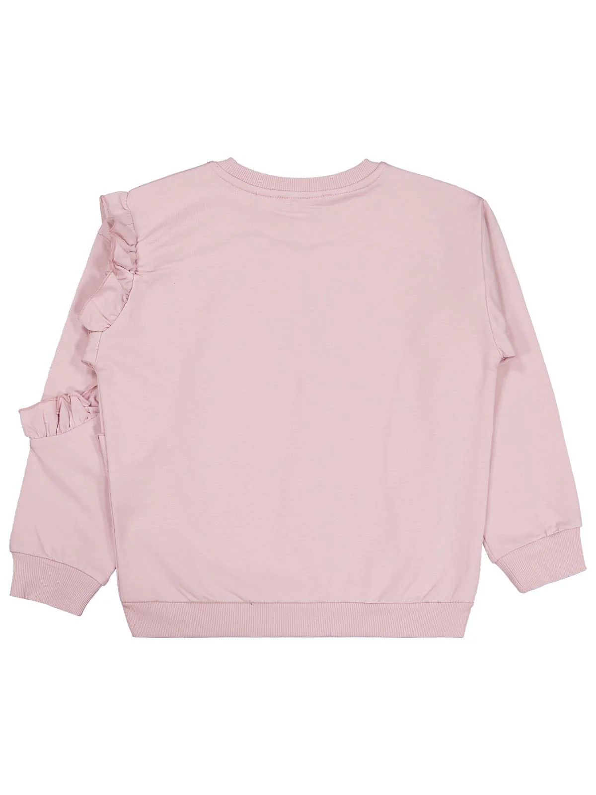 Civil Girls Fırfırlı 6-9 Yaş Sweatshirt - Pembe - Image 4