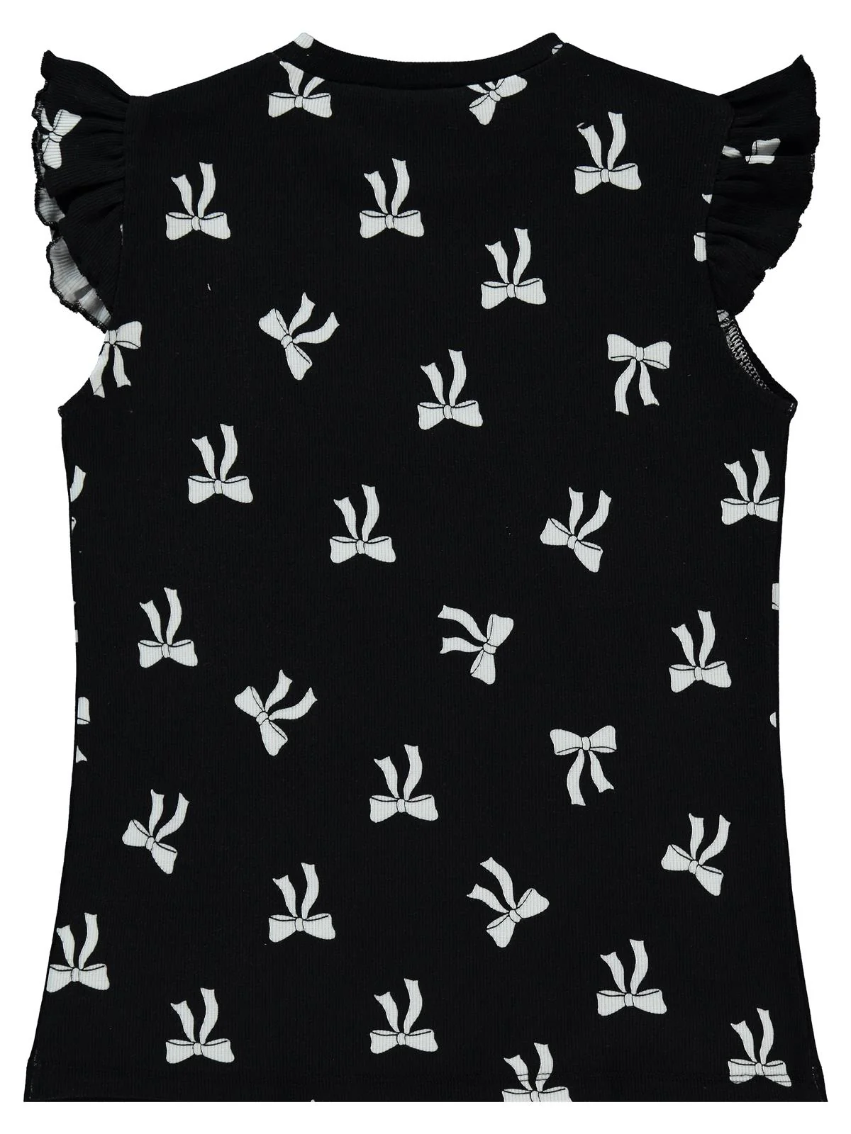 Civil Girls Fiyonk Baskılı 10-13 Yaş Tişört - Siyah - Image 4