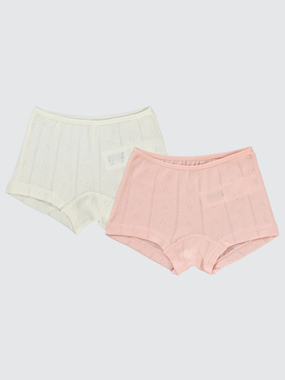 Civil Girls Kız Çocuk  2'li Boxer Set  2-10 Yaş - Ekru - Image 3