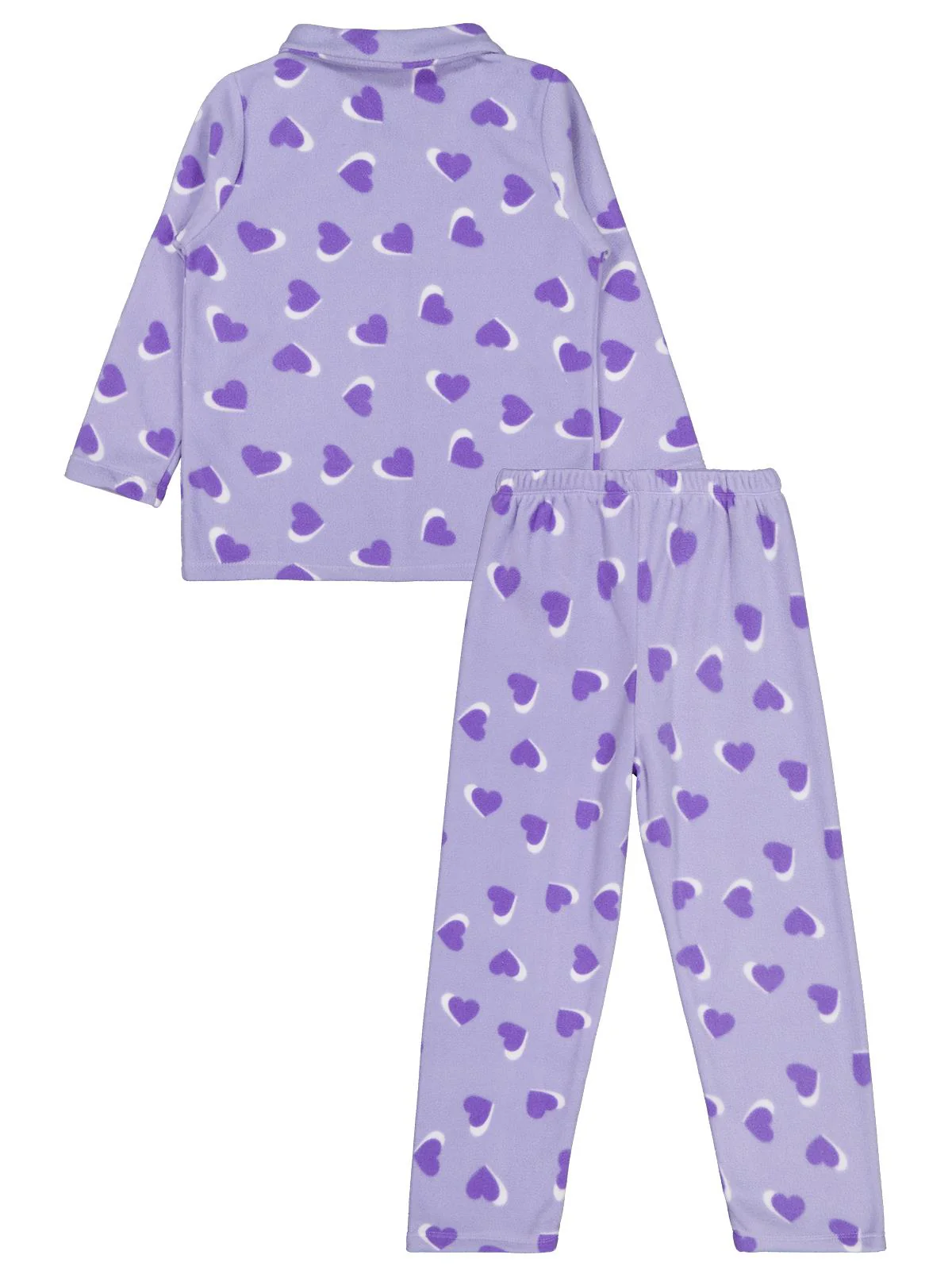 Civil Girls Kalp Desenli 10-13 Yaş Pijama Takımı - Lila - Image 6