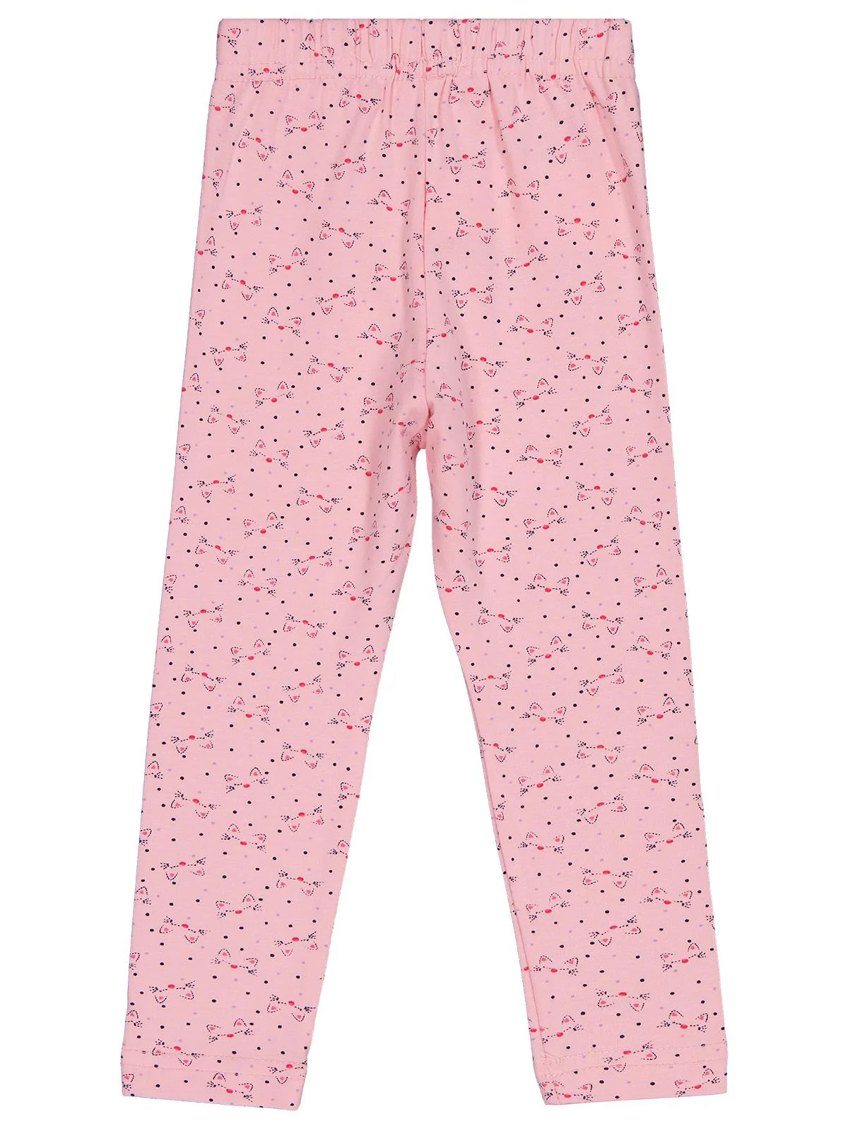Civil Girls Kedi Baskılı 2-5 Yaş Tayt - Pembe - Image 4