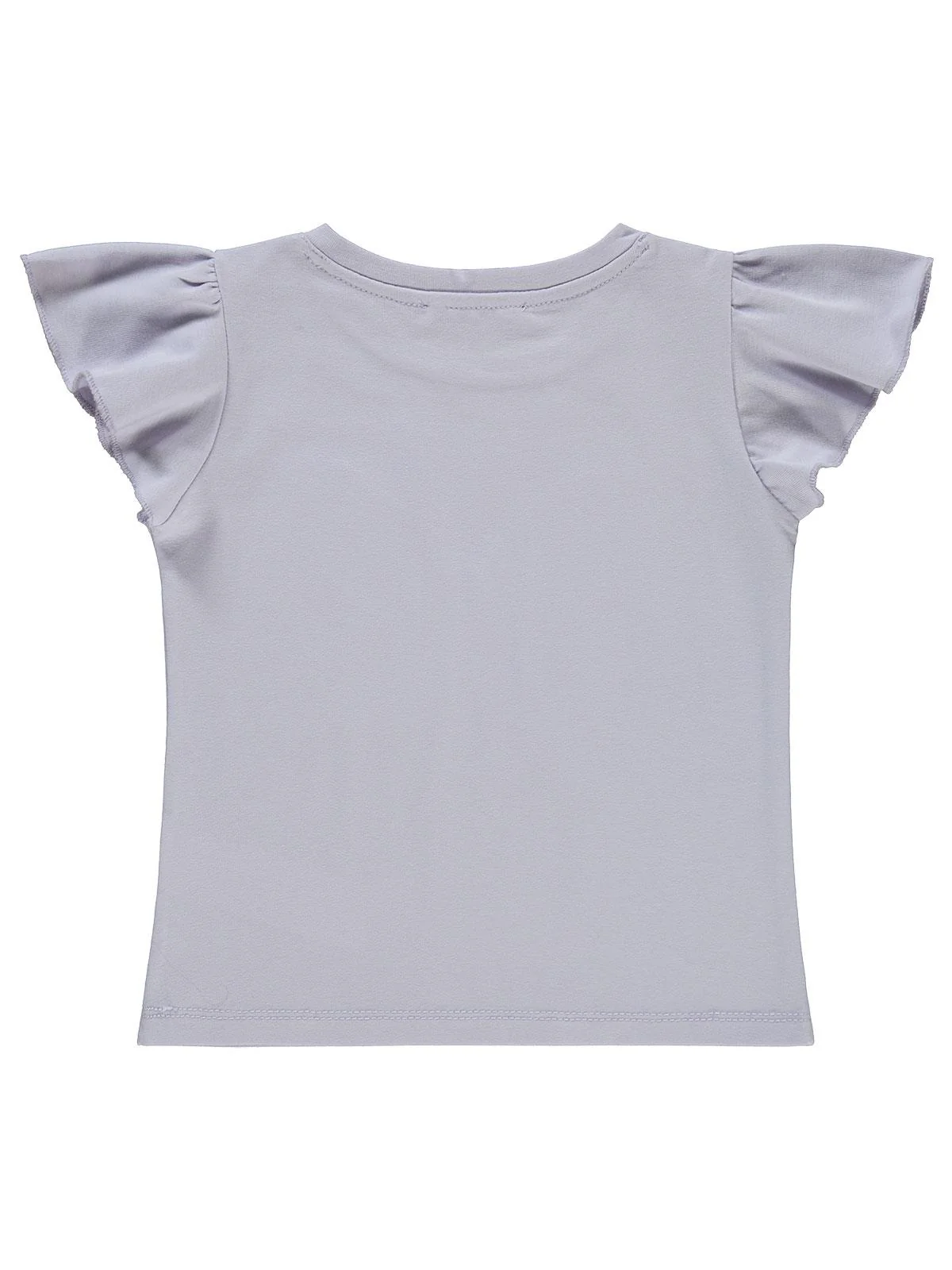 Civil Girls Kelebek Nakışlı 2-5 Yaş Tişört - Lila - Image 3