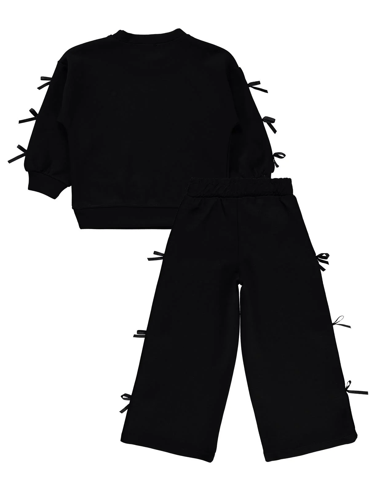 Civil Girls Kız Çocuk Fiyonklu 2-5 Yaş Eşofman Takımı - Siyah - Image 10