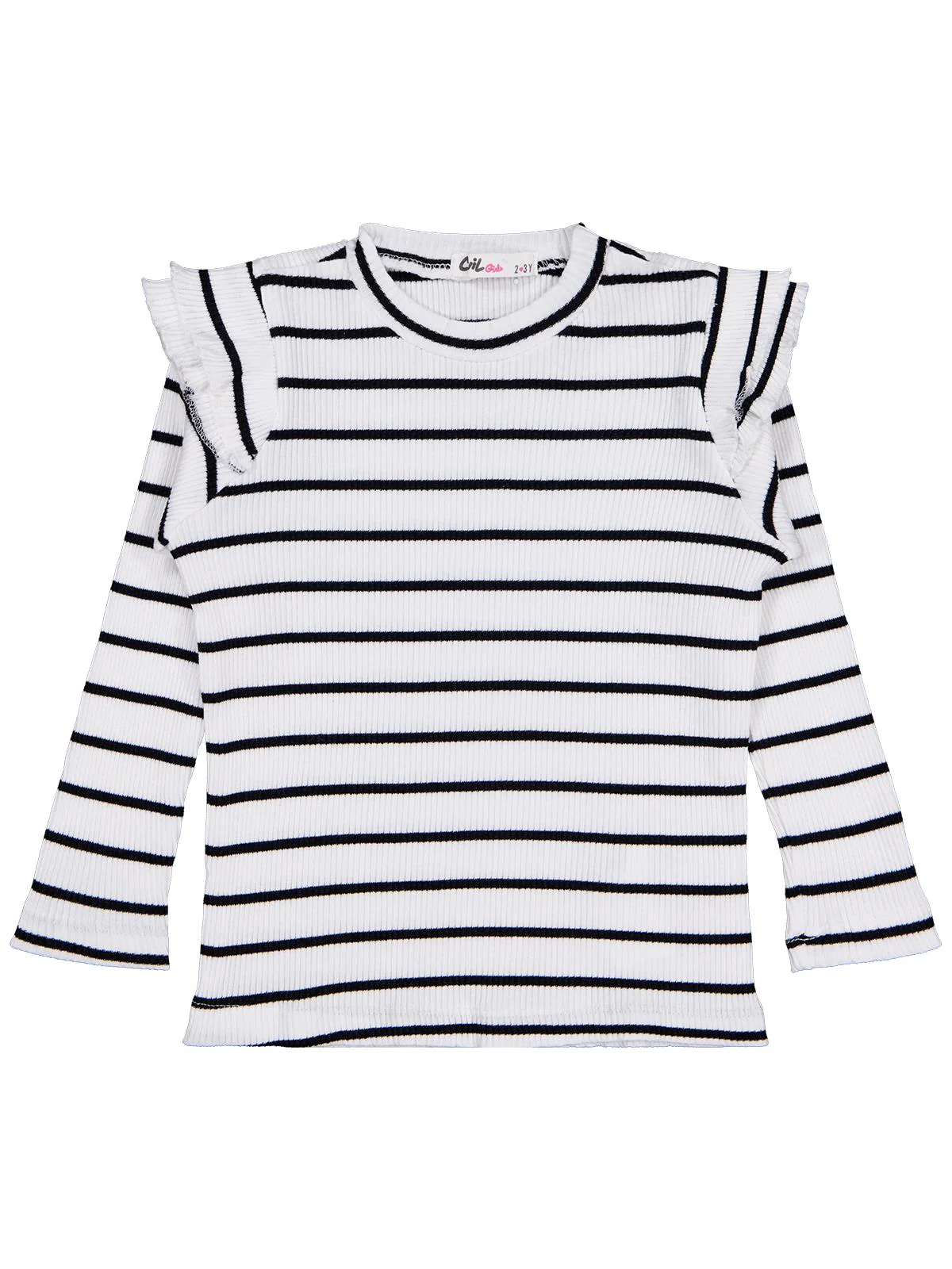 Civil Girls Kolu Fırfırlı 2-5 Yaş Sweatshirt - Ekru - Image 2