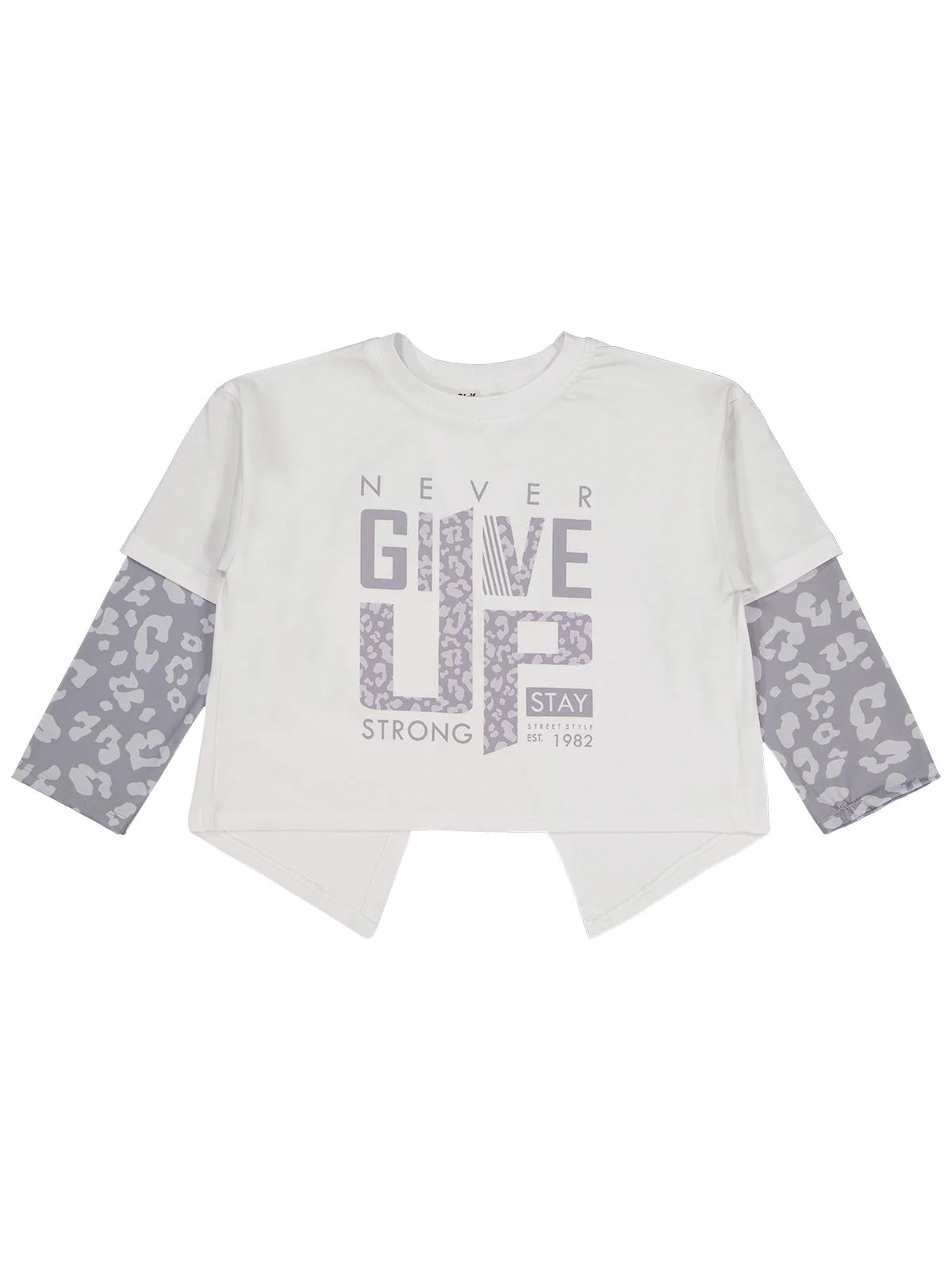 Civil Girls Leopar 10-13 Yaş Sweatshirt - Beyaz