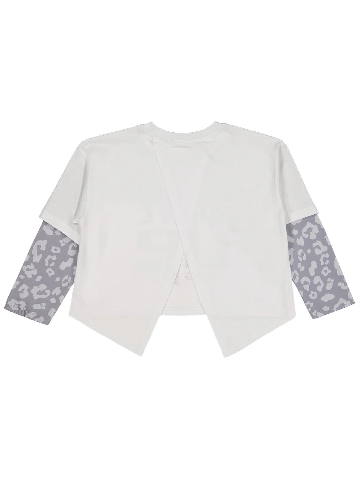 Civil Girls Leopar 10-13 Yaş Sweatshirt - Beyaz - Image 2