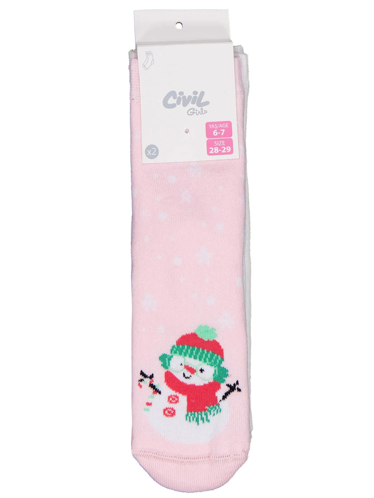 Civil Girls Let Snow Havlu  2'li 2-12 Yaş Kız Soket Çorap - Image 5
