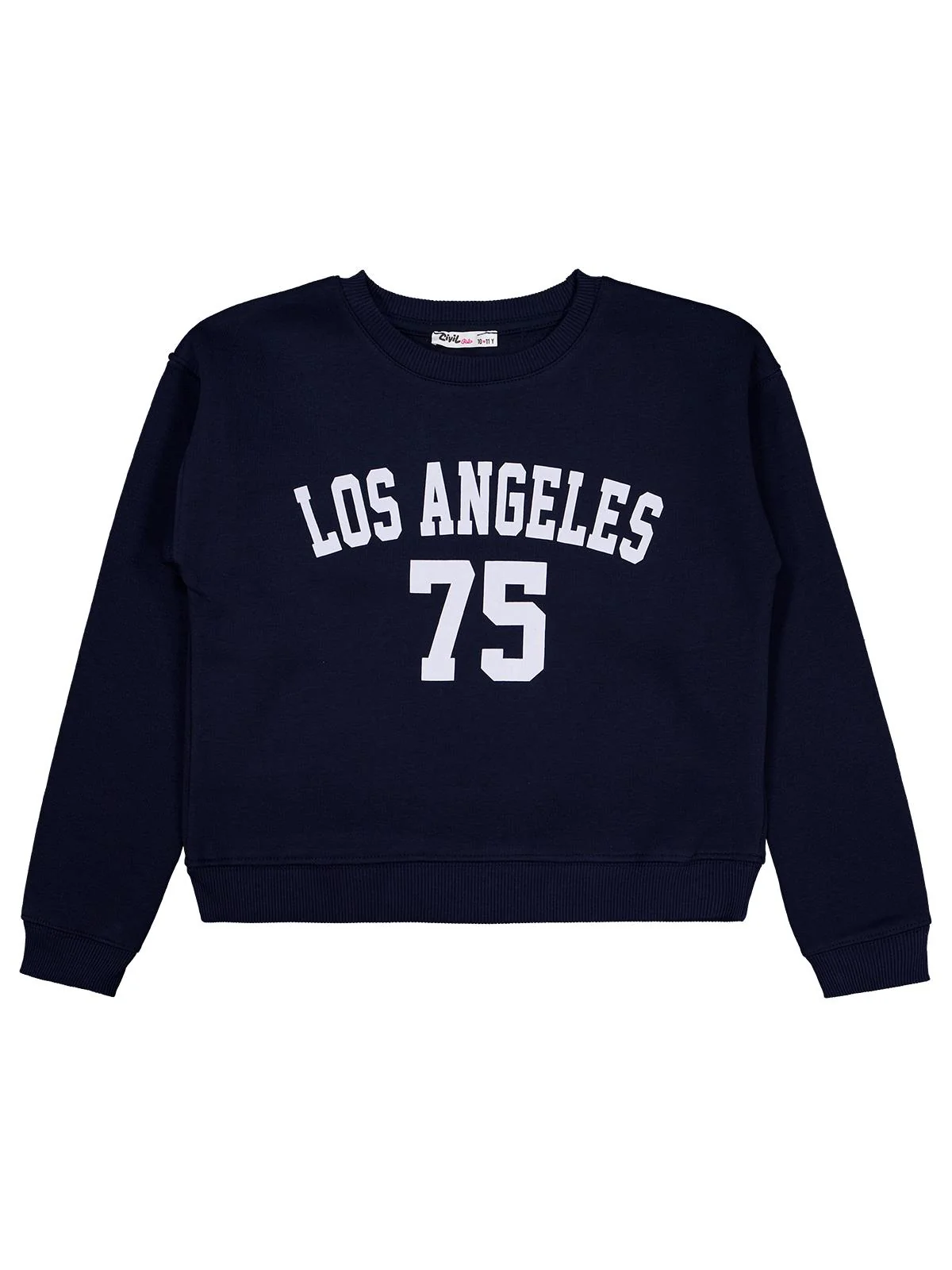 Civil Girls Los Angeles Baskılı 10-13 Yaş Sweatshirt - Lacivert - Image 2