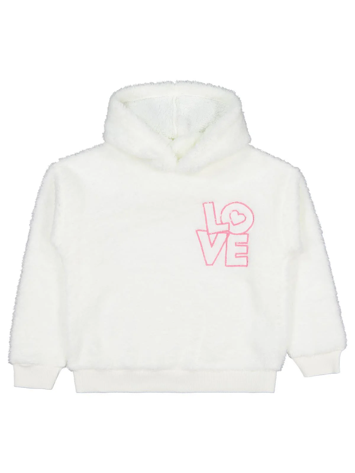 Civil Girls Love Nakışlı 6-9 Yaş Eşofman Takımı - Ekru - Image 6