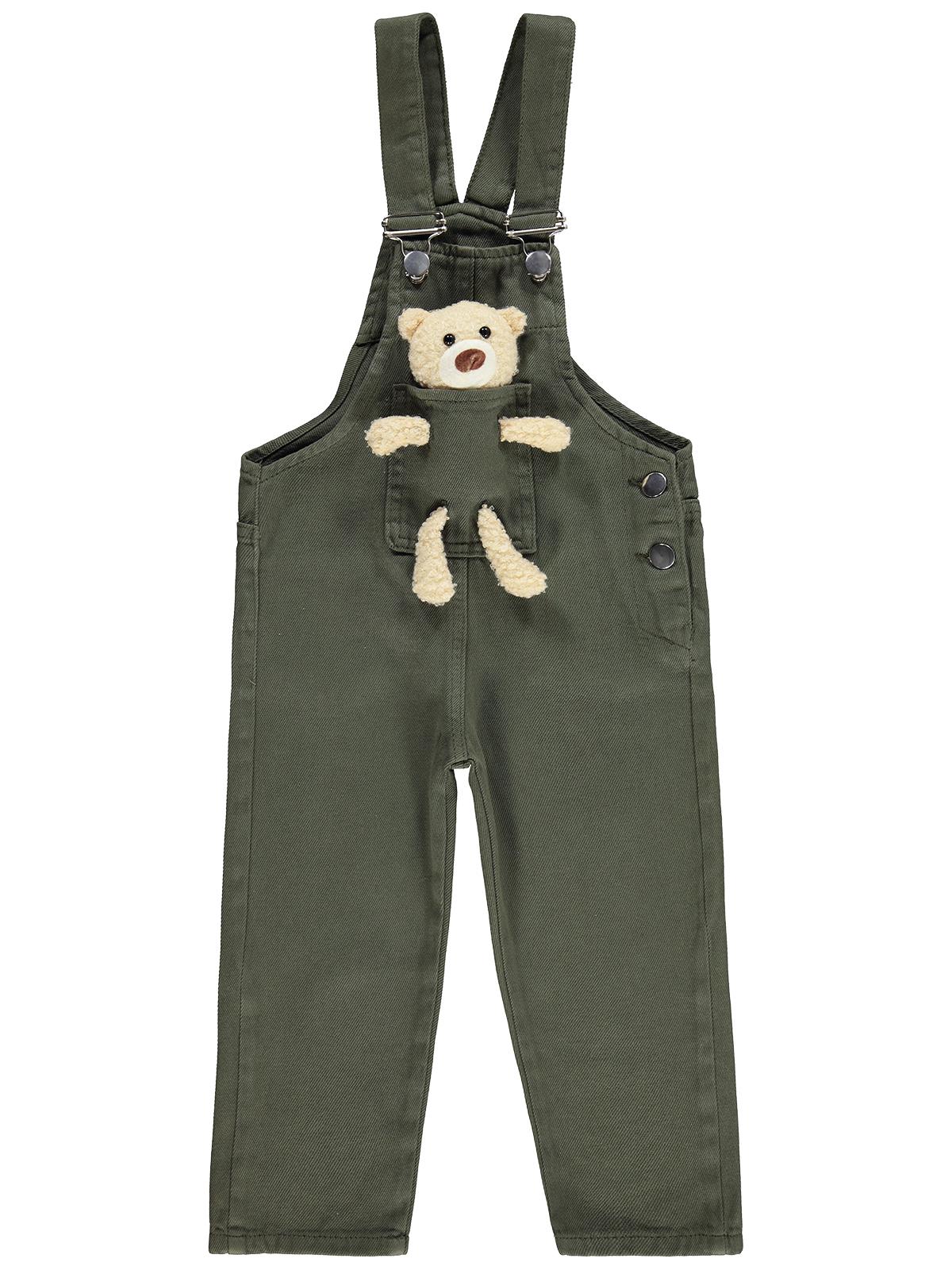 Civil Girls Mobil Ayıcıklı Pantolon Slopet 2-5 Yaş Slopet - Haki - Image 4