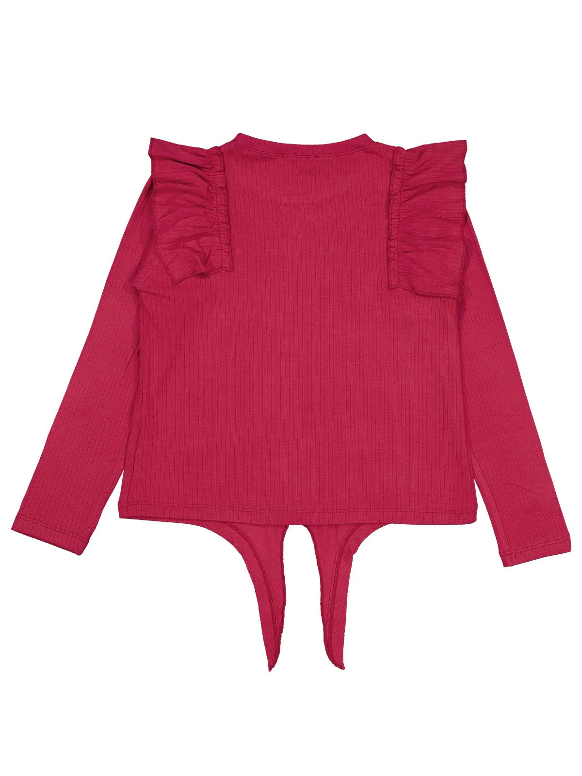 Civil Girls Omuz Fırfırlı 6-9 Yaş Sweatshirt - Kırmızı - Image 2