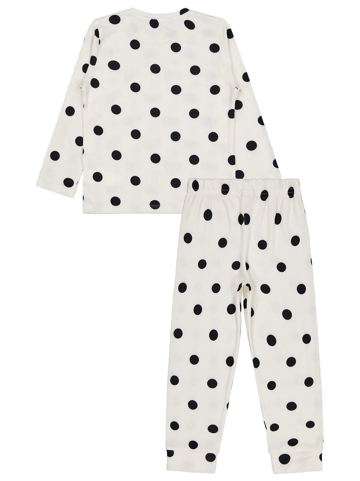 Civil Girls Puanlı 6-9 Yaş Pijama Takımı - Ekru - Image 3