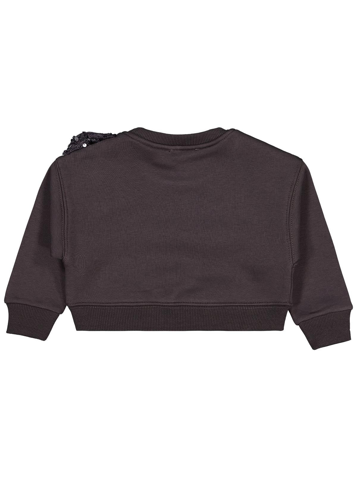 Civil Girls Pullu Fiyonklu 2-5 Yaş Sweatshirt - Gri - Image 2
