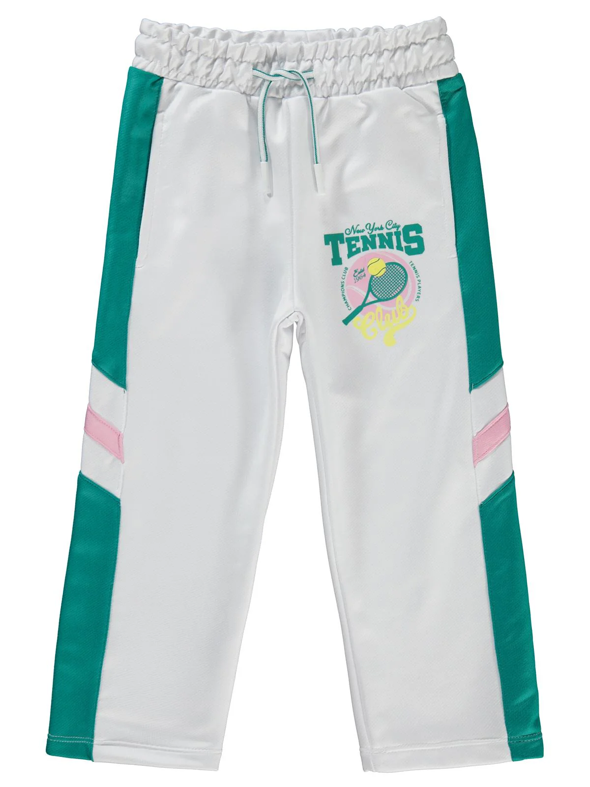 Civil Girls Tenis Baskılı 2-5 Yaş Eşofman Altı - Beyaz - Image 2