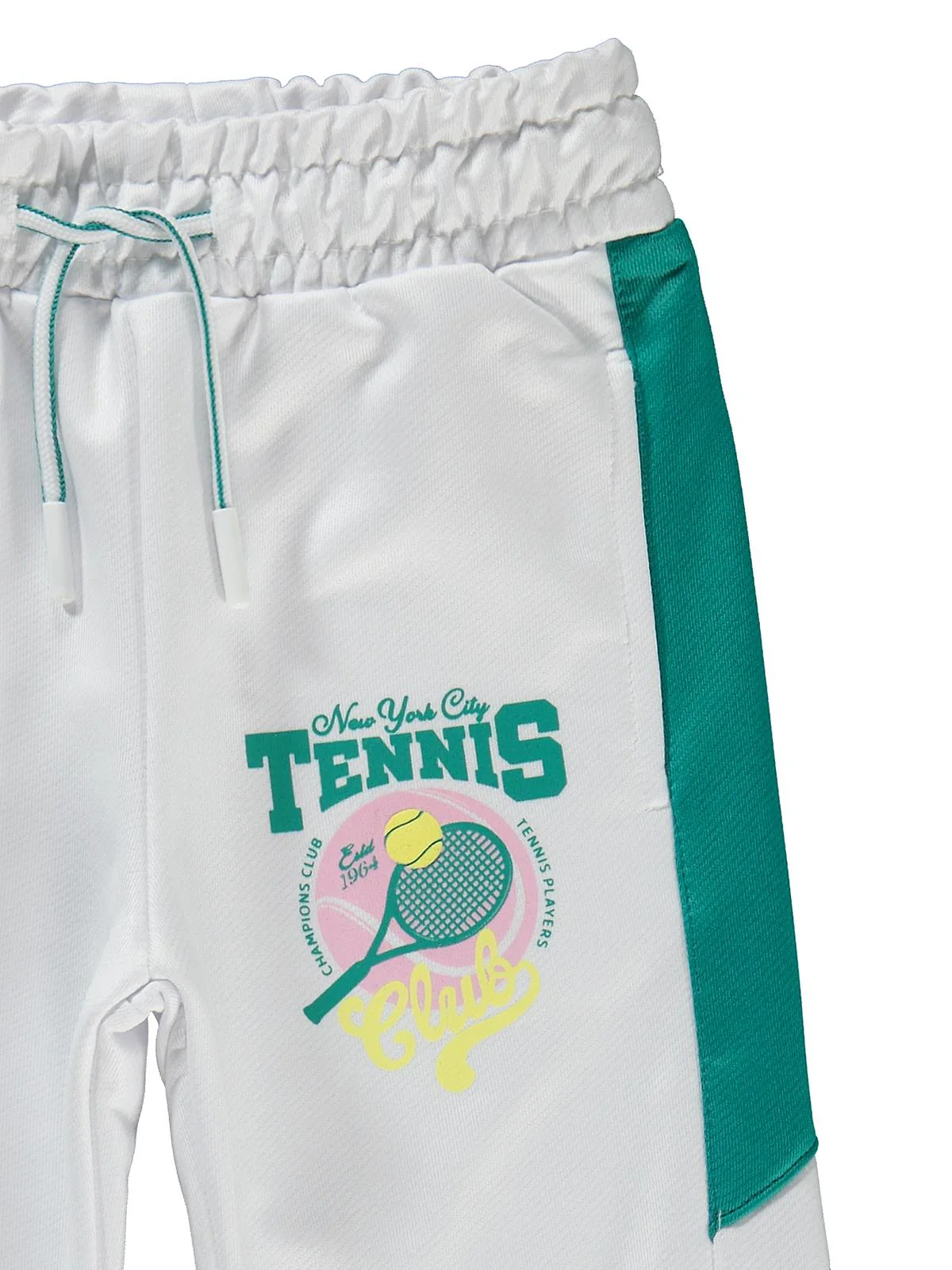 Civil Girls Tenis Baskılı 2-5 Yaş Eşofman Altı - Beyaz - Image 4