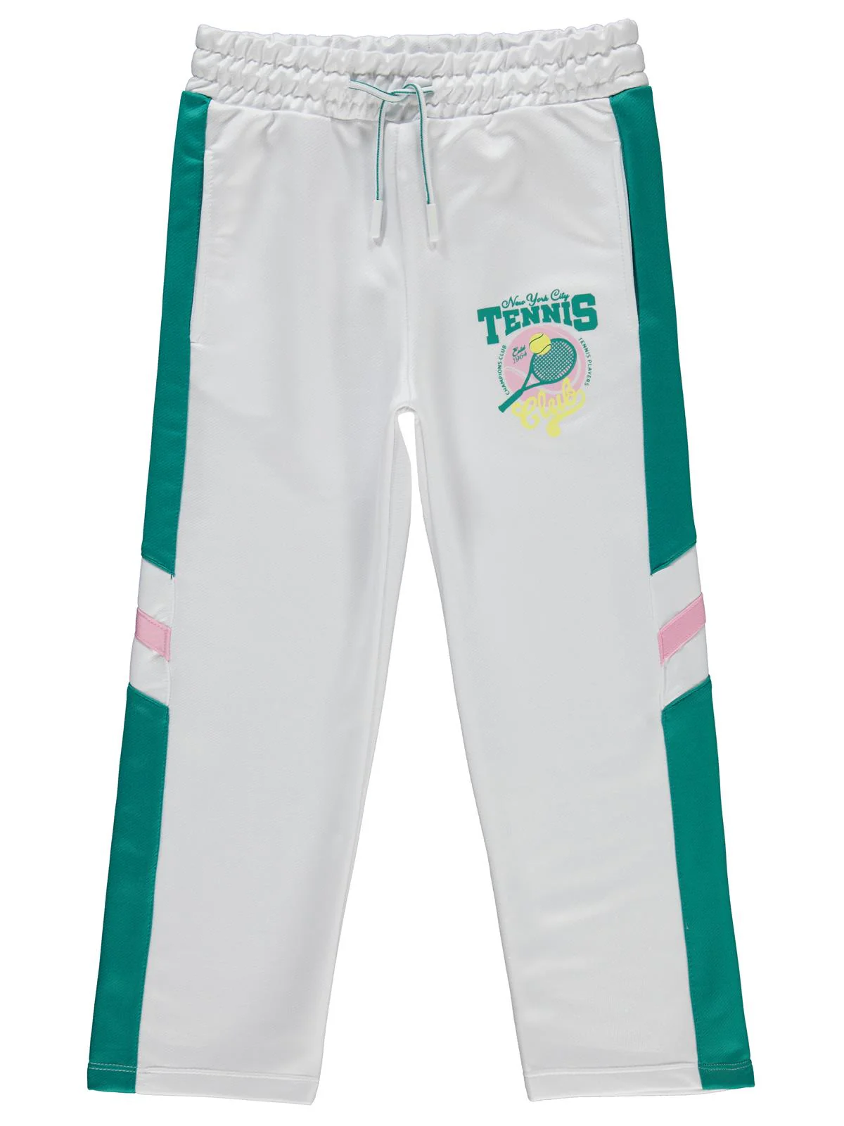 Civil Girls Tenis Baskılı 6-9 Yaş Eşofman Altı - Beyaz - Image 3