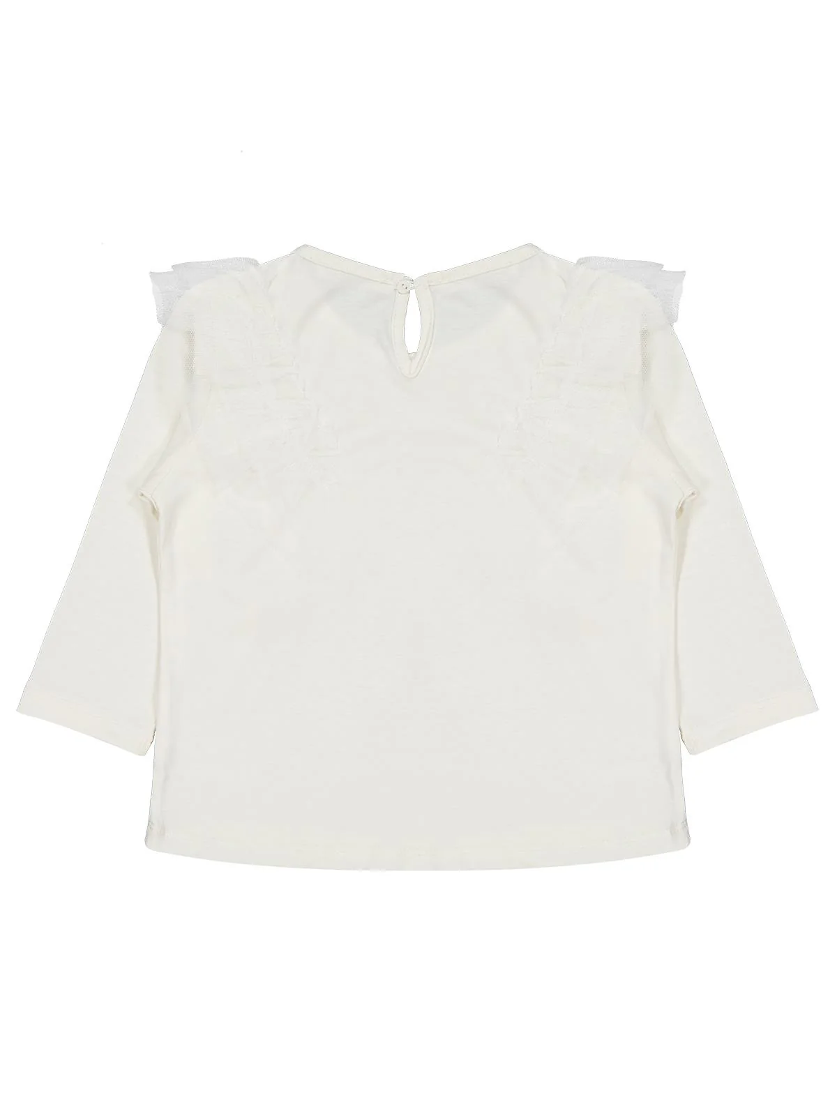 Civil Girls Tül Fırfırlı 2-5 Yaş Sweatshirt - Ekru - Image 7