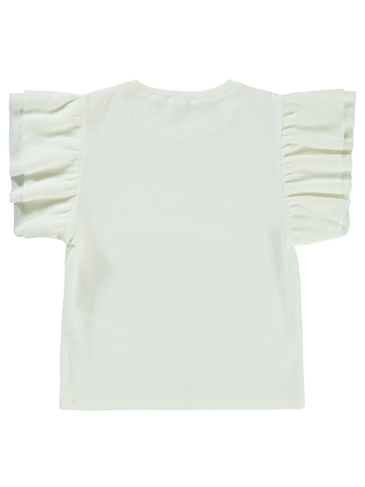 Civil Girls Volan Kollu 10-13 Yaş Tişört - Ekru - Image 2