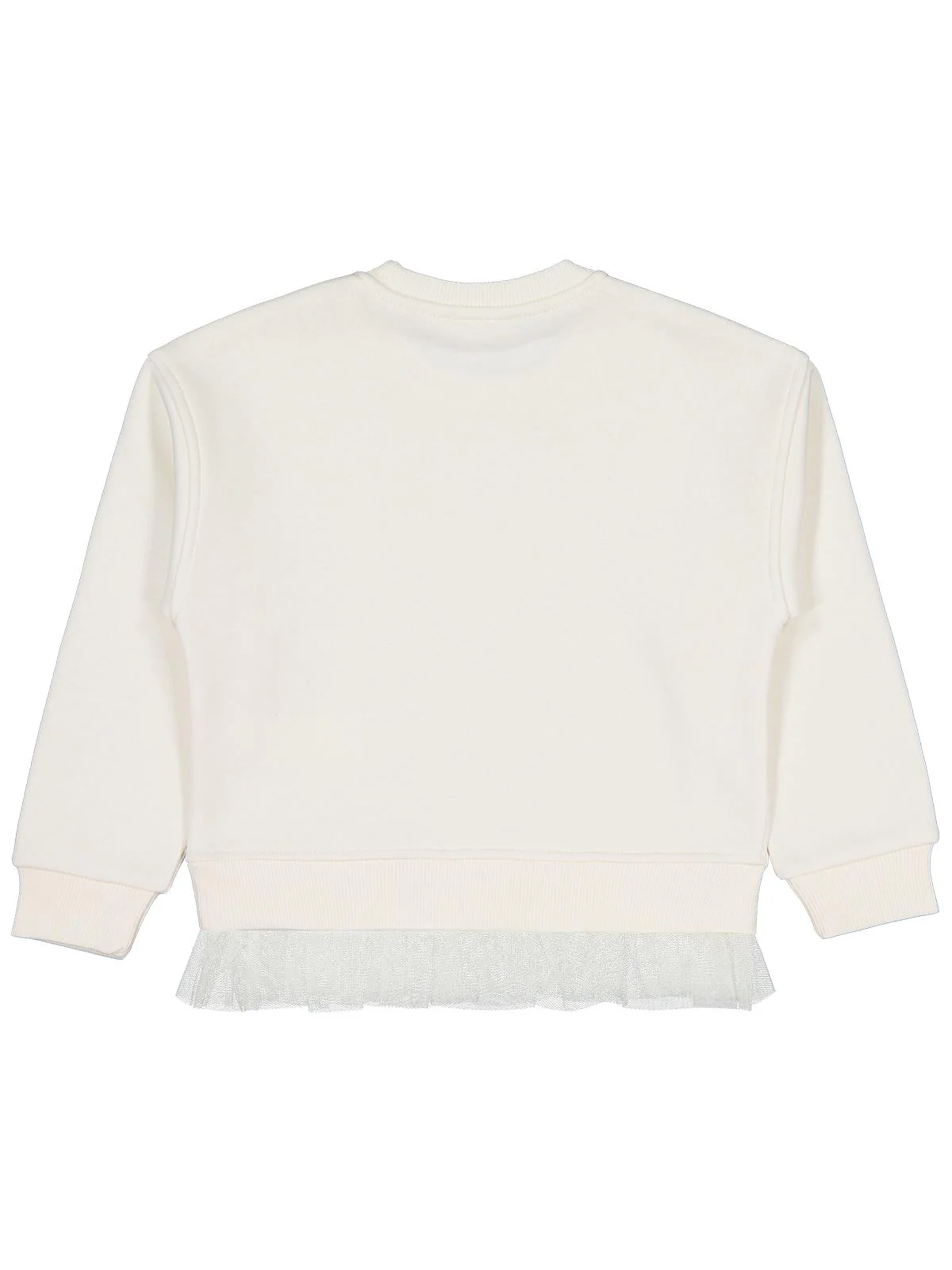Civil Girls Yıldız Baskılı 6-9 Yaş Sweatshirt - Ekru - Image 4