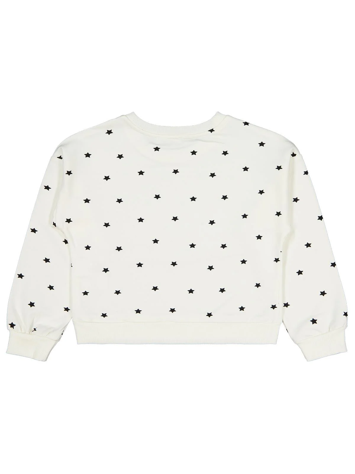 Civil Girls Yıldız Baskılı 6-9 Yaş Sweatshirt - Ekru - Image 2