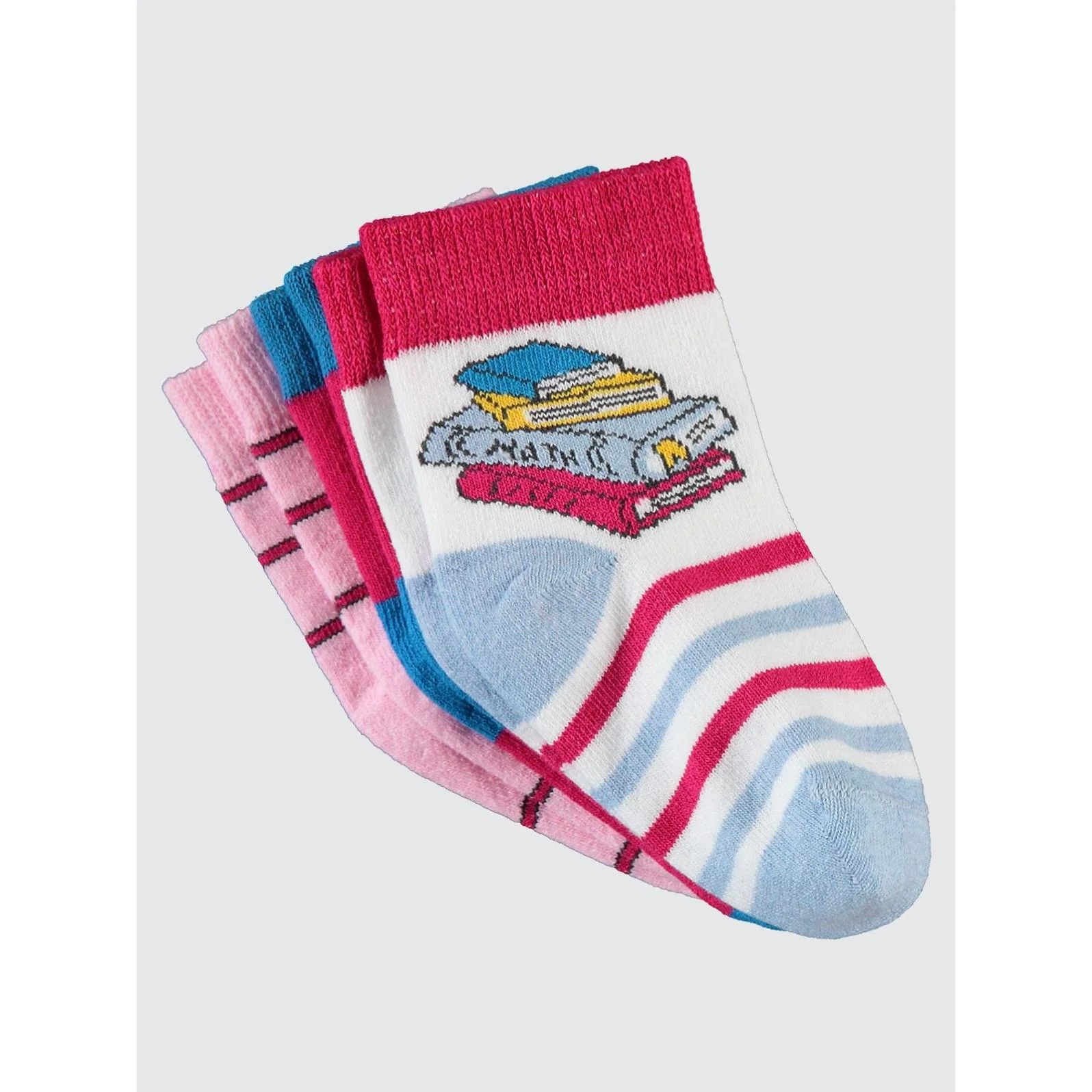 Civil Socks  Back To School 3'lü 2-12 Yaş Kız Soket Çorap - Image 15