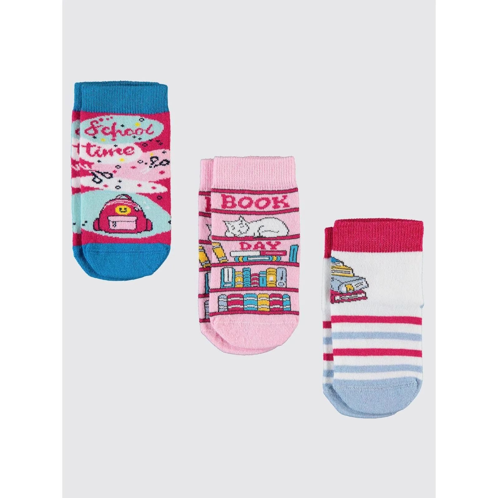 Civil Socks  Back To School 3'lü 2-12 Yaş Kız Soket Çorap - Image 19