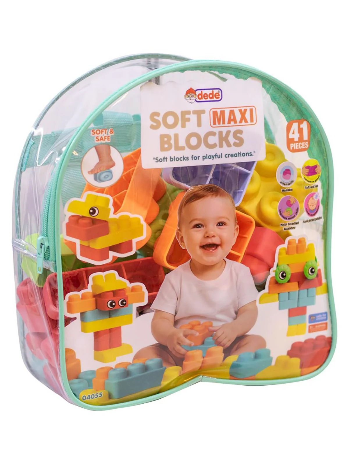 Dede Oyuncak Çantalı Soft Maxi Bloklar 41 Parça