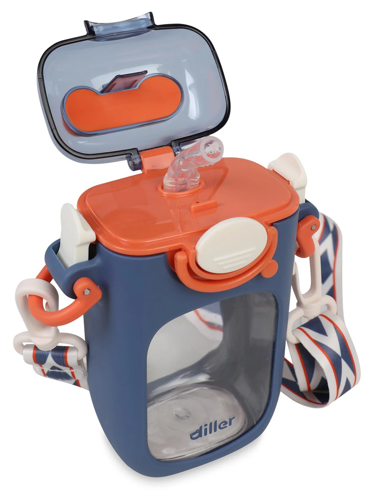 Diller Tritan Pipetli Matara 400 ml - Mavi - Image 3