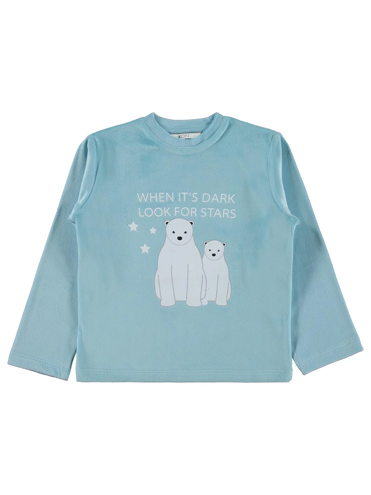 Dorka Golsut Kutup Ayısı Basıklı 3-11 Yaş Pijama Takımı - Mavi - Image 11